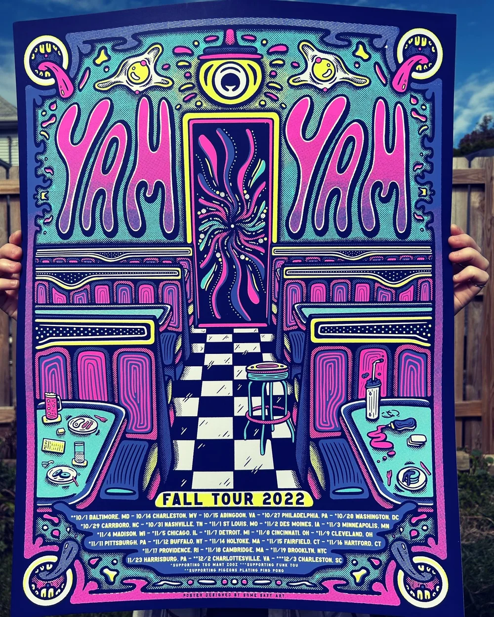 Yam Yam Fall 22 tour poster — Some Saxy Art