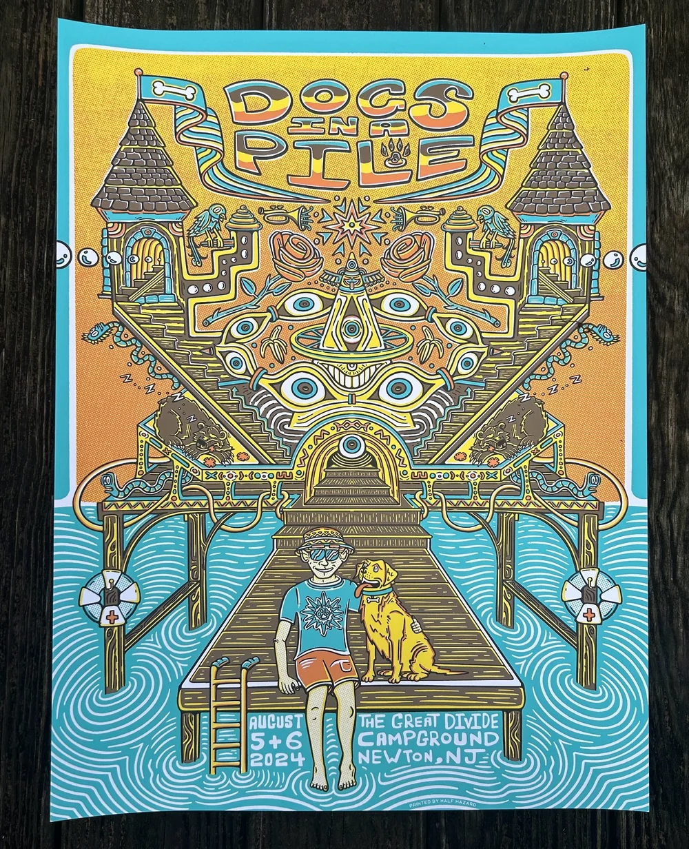 Dogs In A Pile GD 24 poster — Some Saxy Art