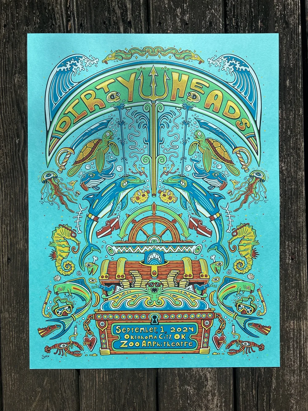 Dirty Heads 9/1/24 OKC Poster — Some Saxy Art
