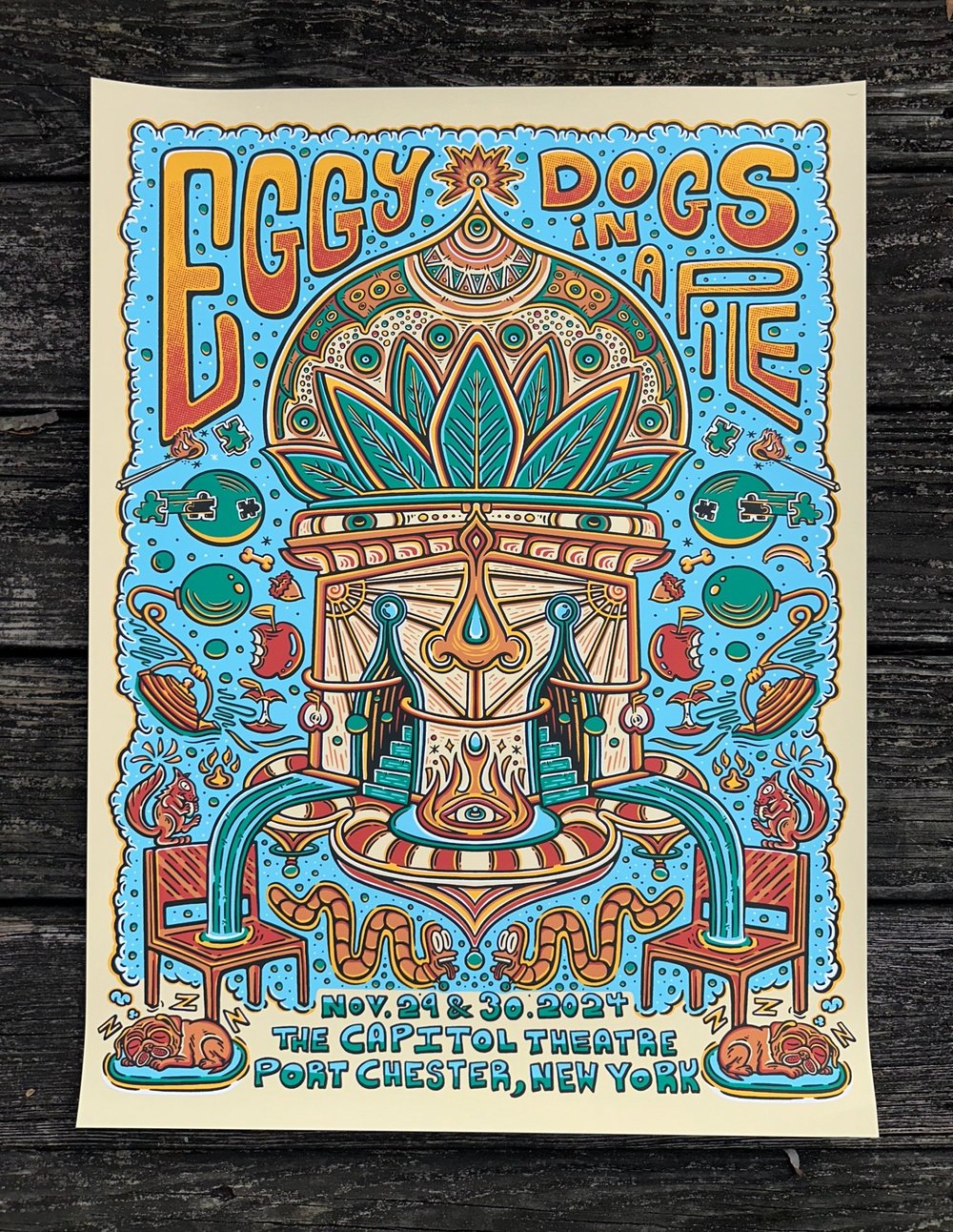 Dogs in a Pile x Eggy Capitol theatre poster — Some Saxy Art