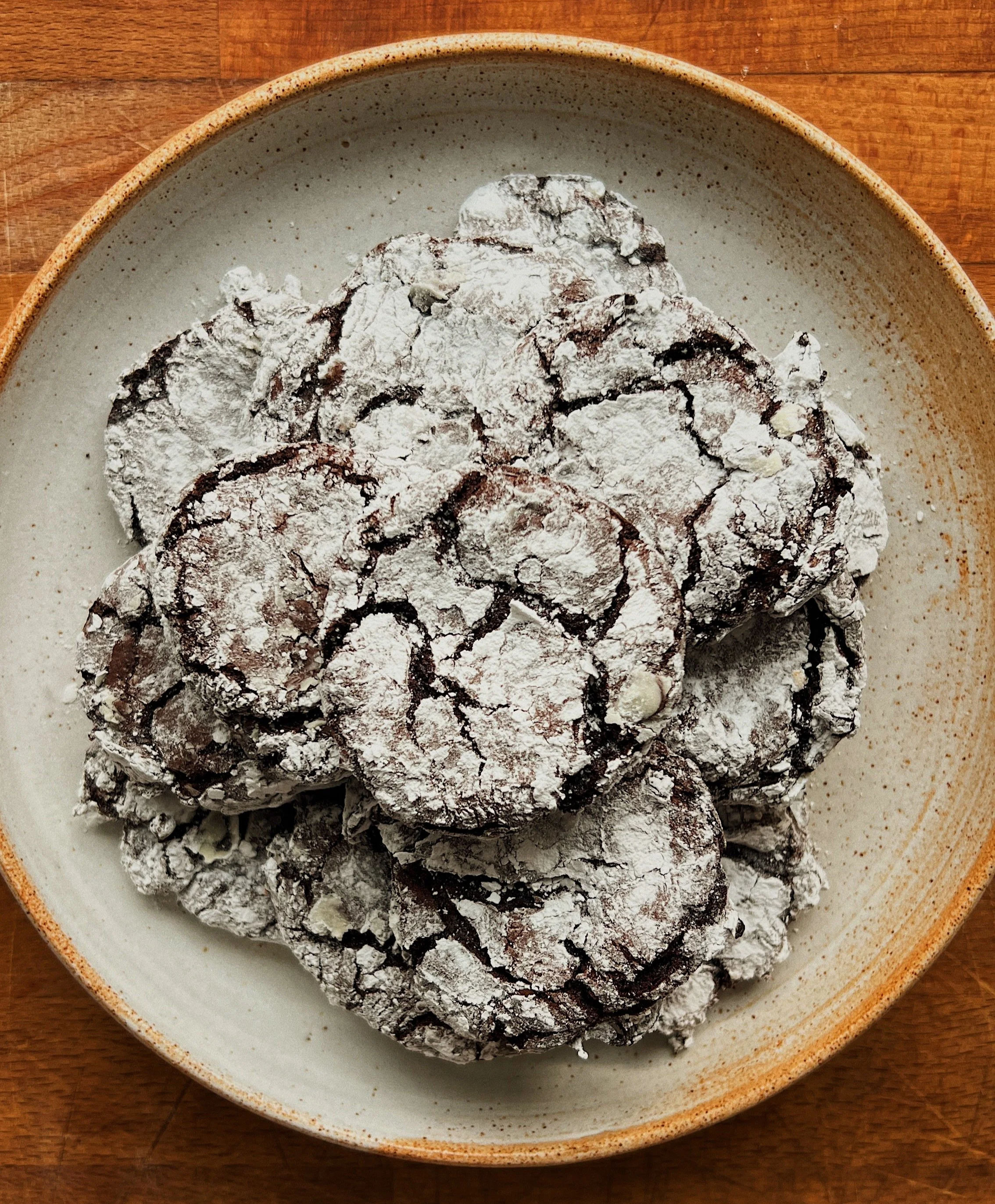 dark chocolate & sea salt crinkles
