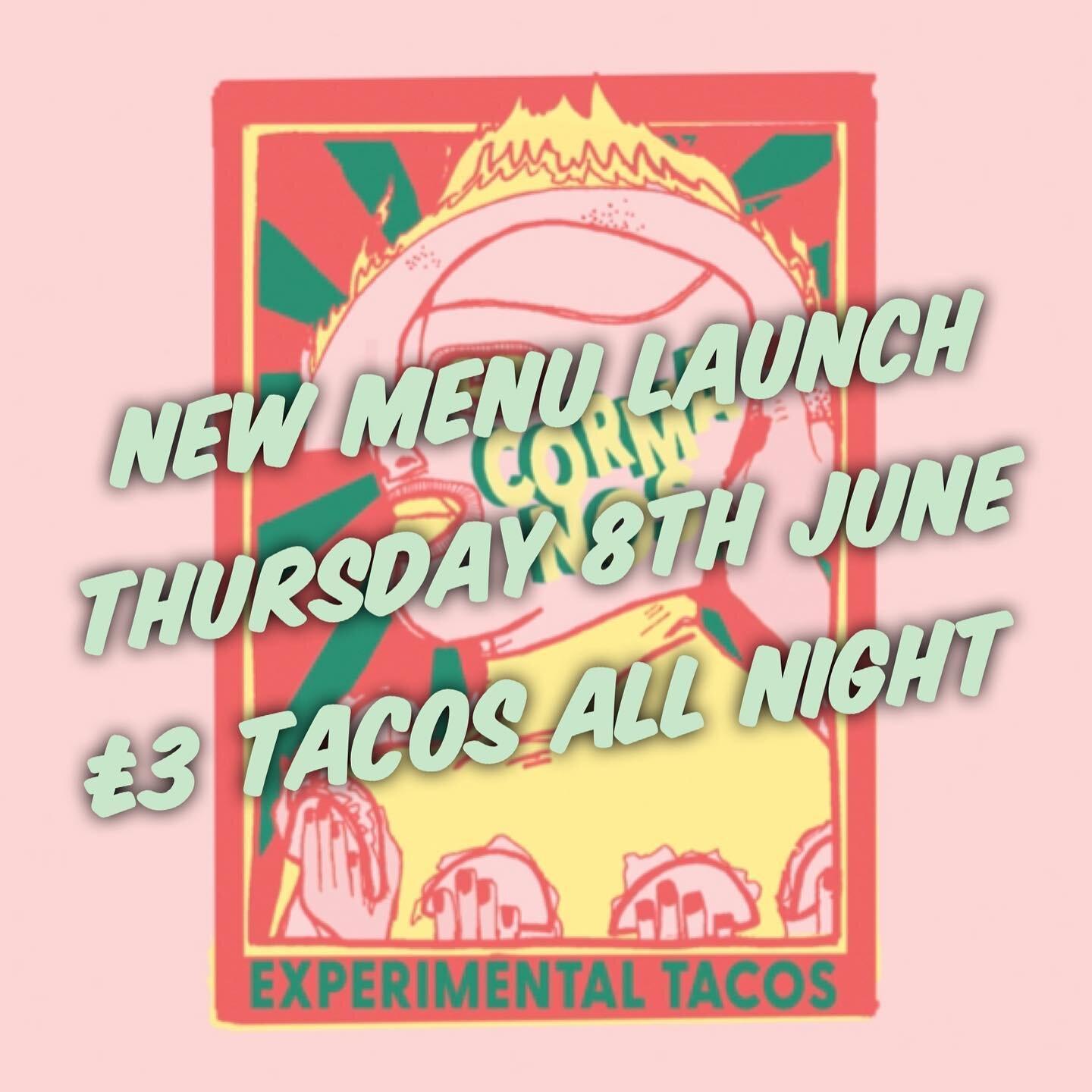 🚨 NEW MENU LAUNCH! 🚨 

From both Barrowboy and @cormanowild how&rsquo;s that for a slice of fried gold! Thursday June 8th we&rsquo;ll be firing out &pound;3 Tacos all night as well as ALL our cocktails at 2-4-&pound;12 so you can make sure you mark