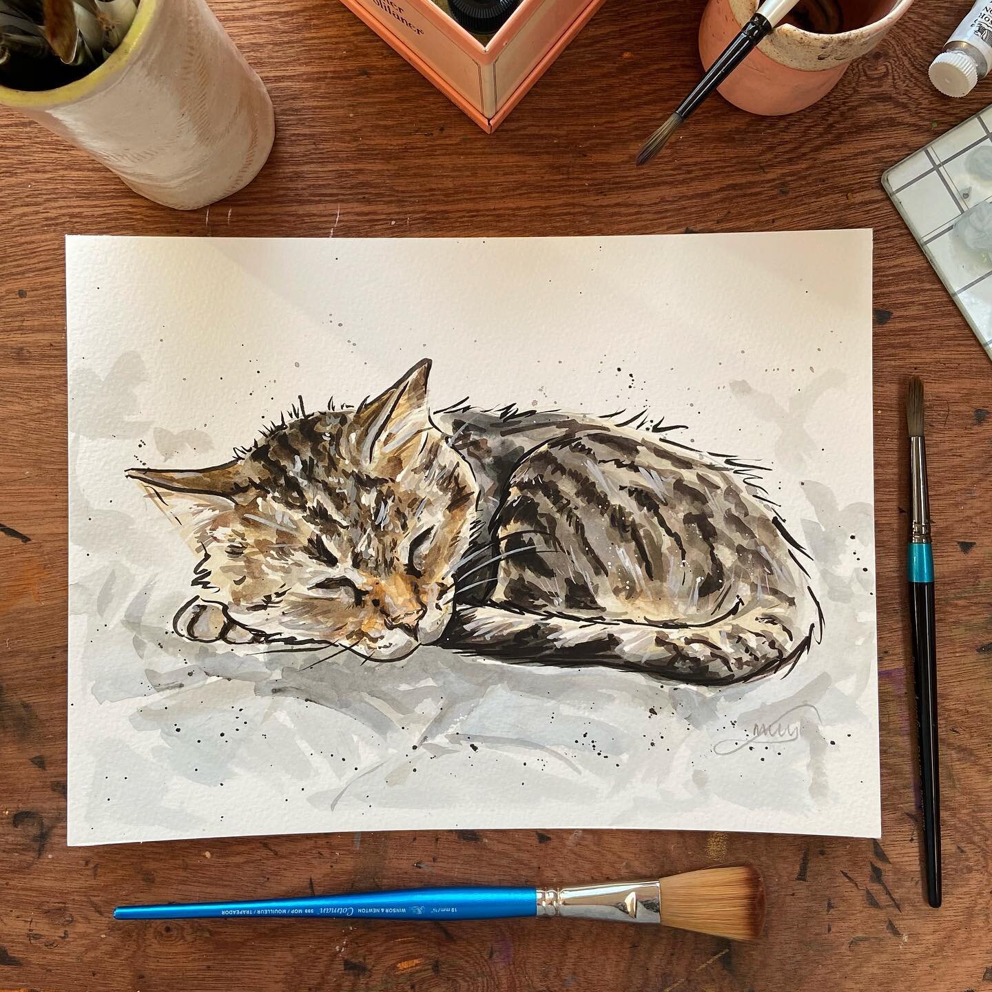 I’m still taking commissions for pet portraits, let me know if you fancy adding a painting of your beloved bambino’s to your walls! There ain’t no greater joy for me than successfully capturing the character of your pets! I proper love it I do! Price