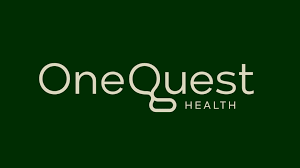 OneQuest Health logo on a dark green background