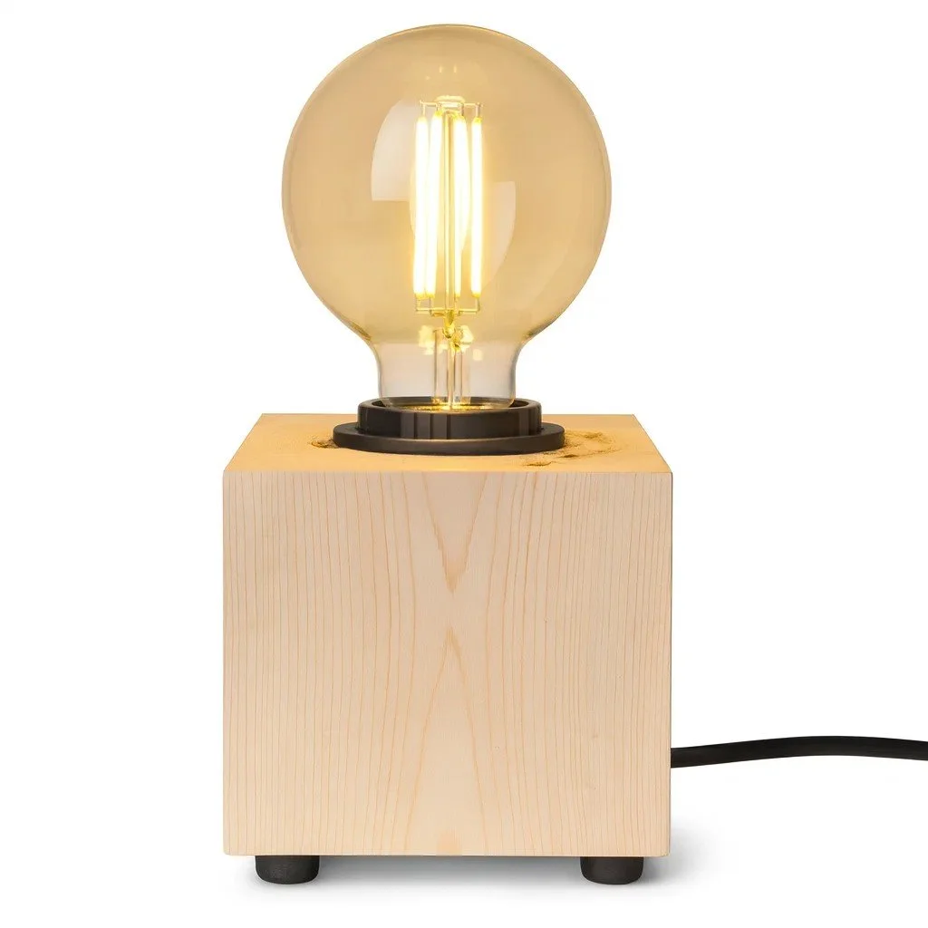 Lampe de table en bois - Le bloc