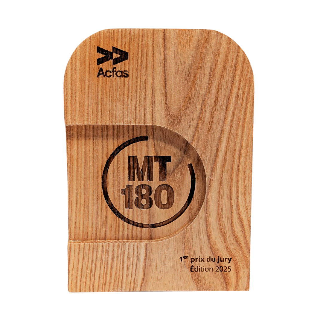 La Clé de Voûte - Trophée écoresponsable en bois récupéré