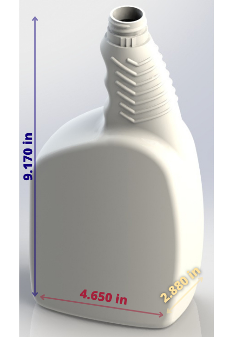 32 oz Trigger Sprayer M28-SP400-Custom, Ratchet Neck, Smooth Side ...