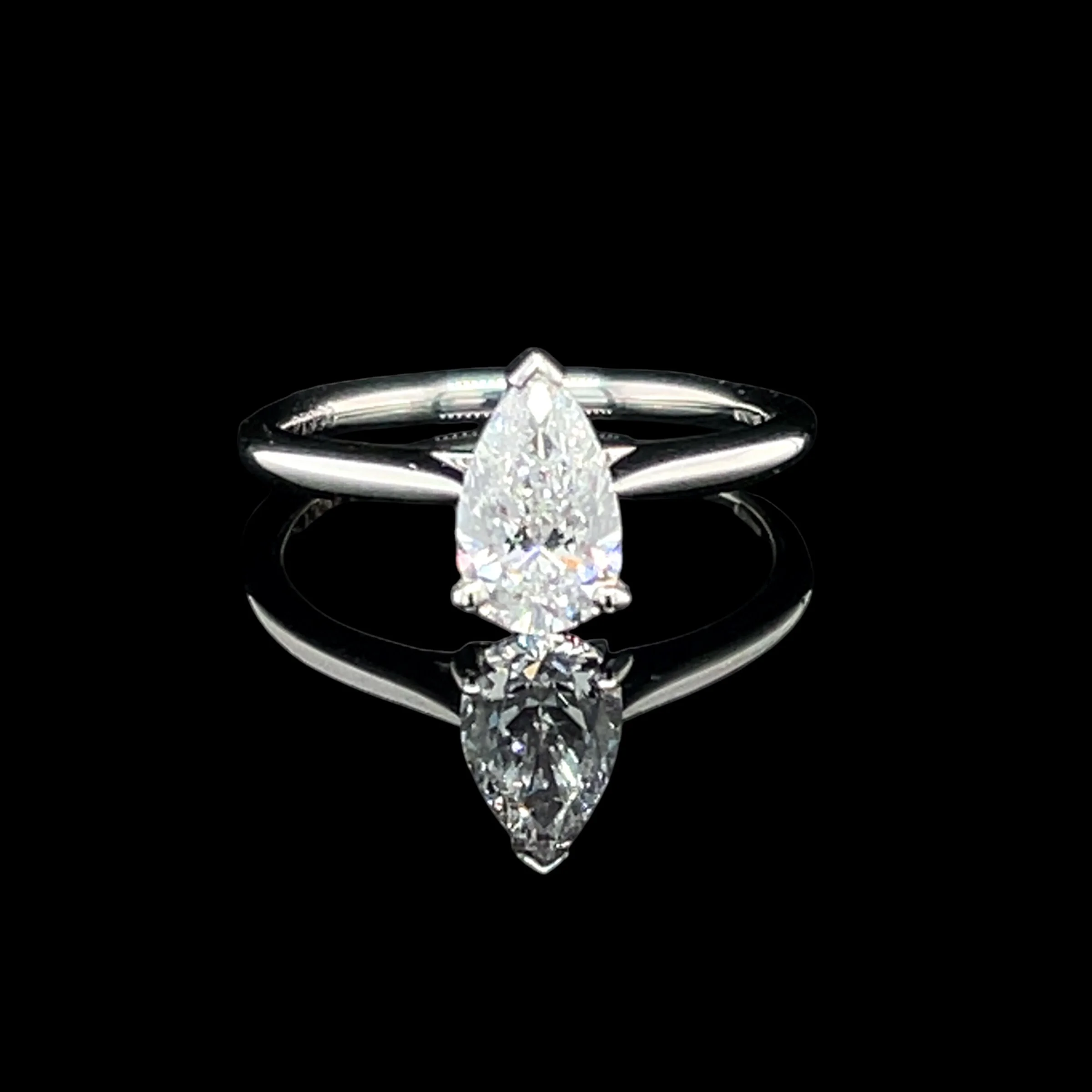 SIMM5697 Platinum Labgrown 1.00ct Pear Diamond Ring.jpeg