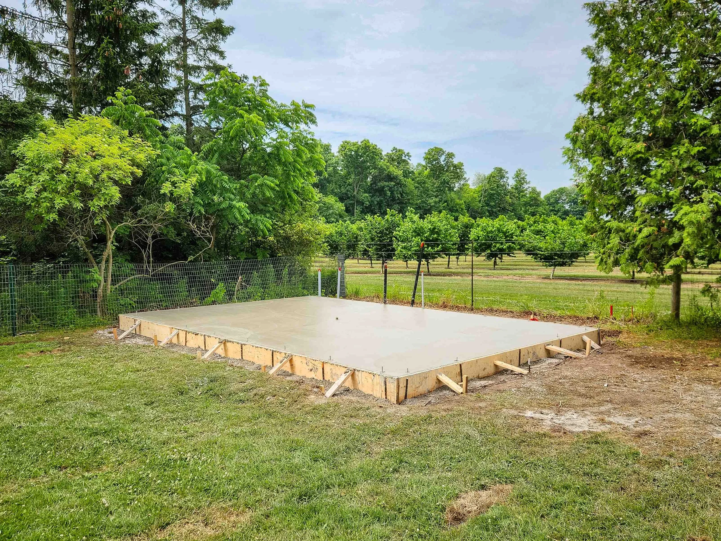 Concrete Pad for Shed