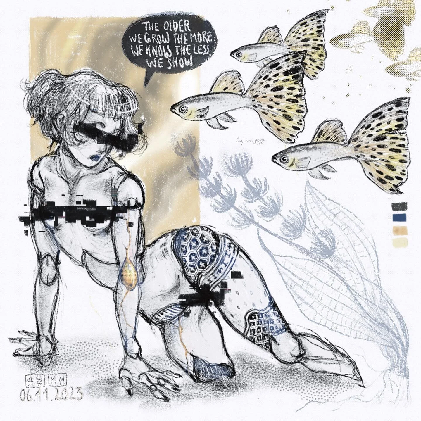 Day two of me going wild with digital #guppy #digitalart #sketchbookdrawing