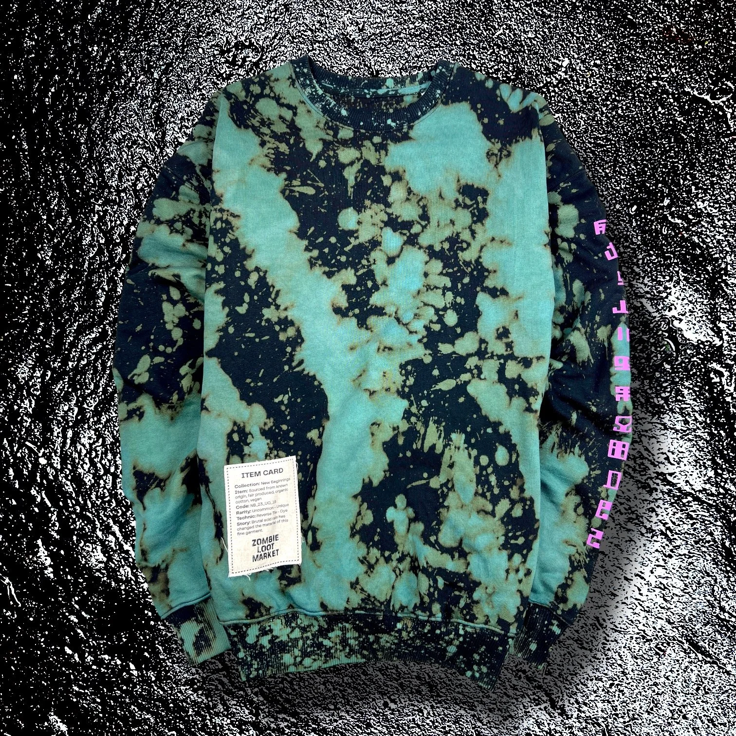 Acid_Rain Oversized Sweater - Green