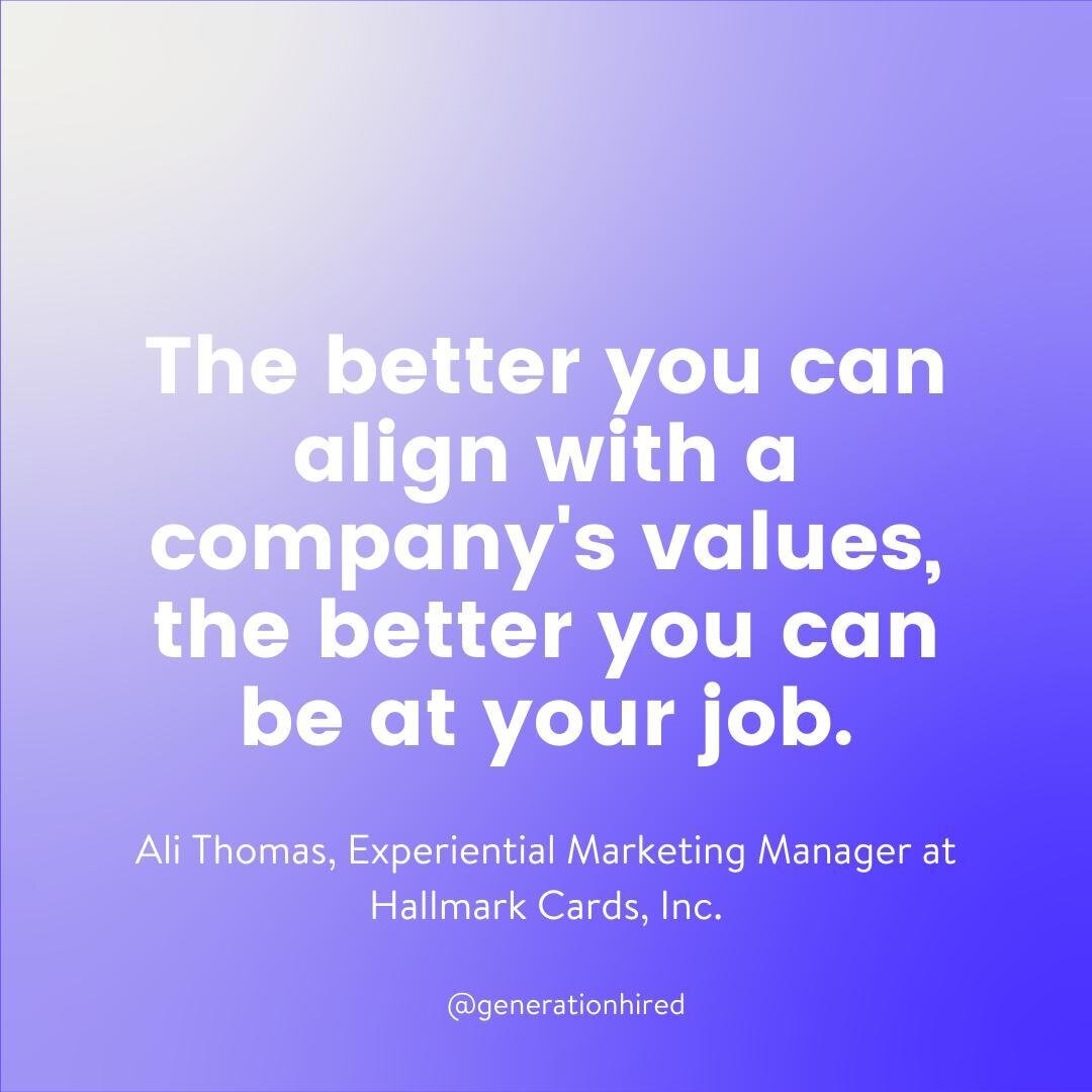 Consider your values and the company's values before hitting that ✨ apply✨  button