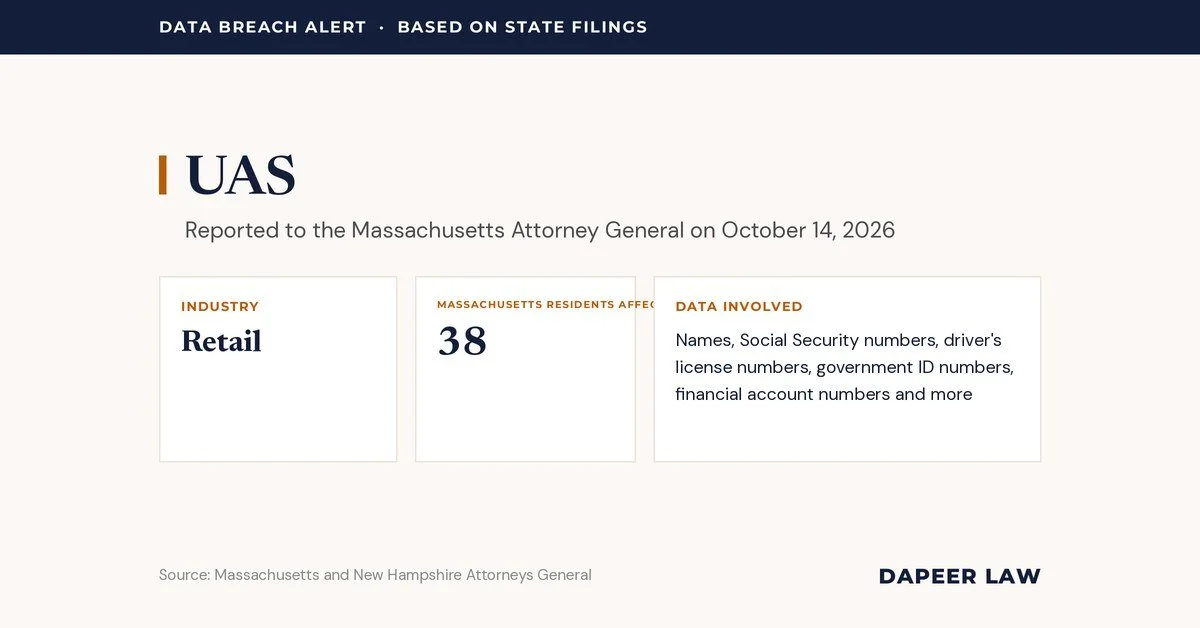 UAS Data Breach Letter: What Happened and Your Legal Options