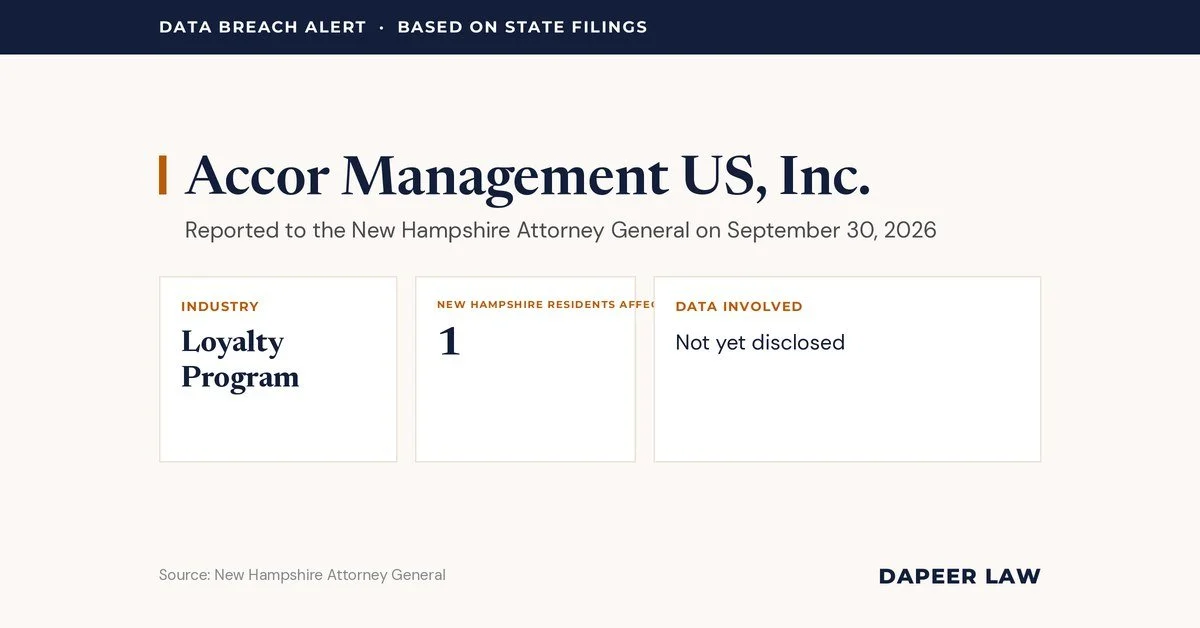 Accor Management US Data Breach Letter: What Happened and Your Legal Options