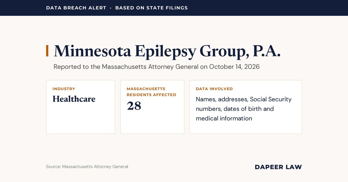 Minnesota Epilepsy Group Data Breach Letter: What Happened and Your Legal Options