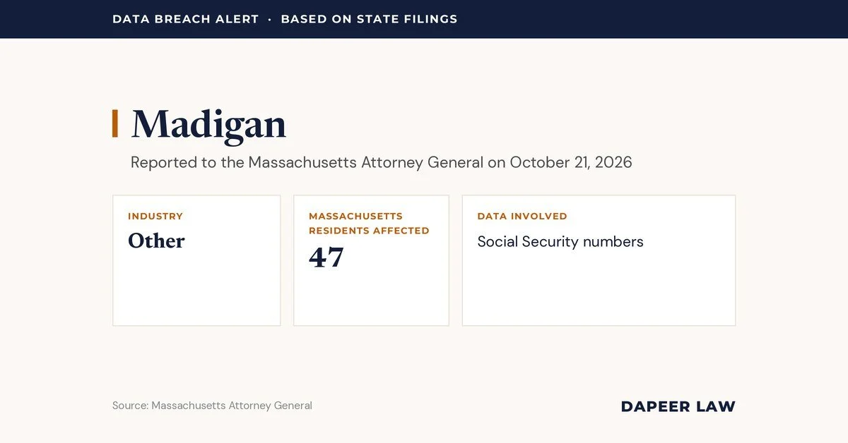 Madigan Data Breach Letter: What Happened and Your Legal Options
