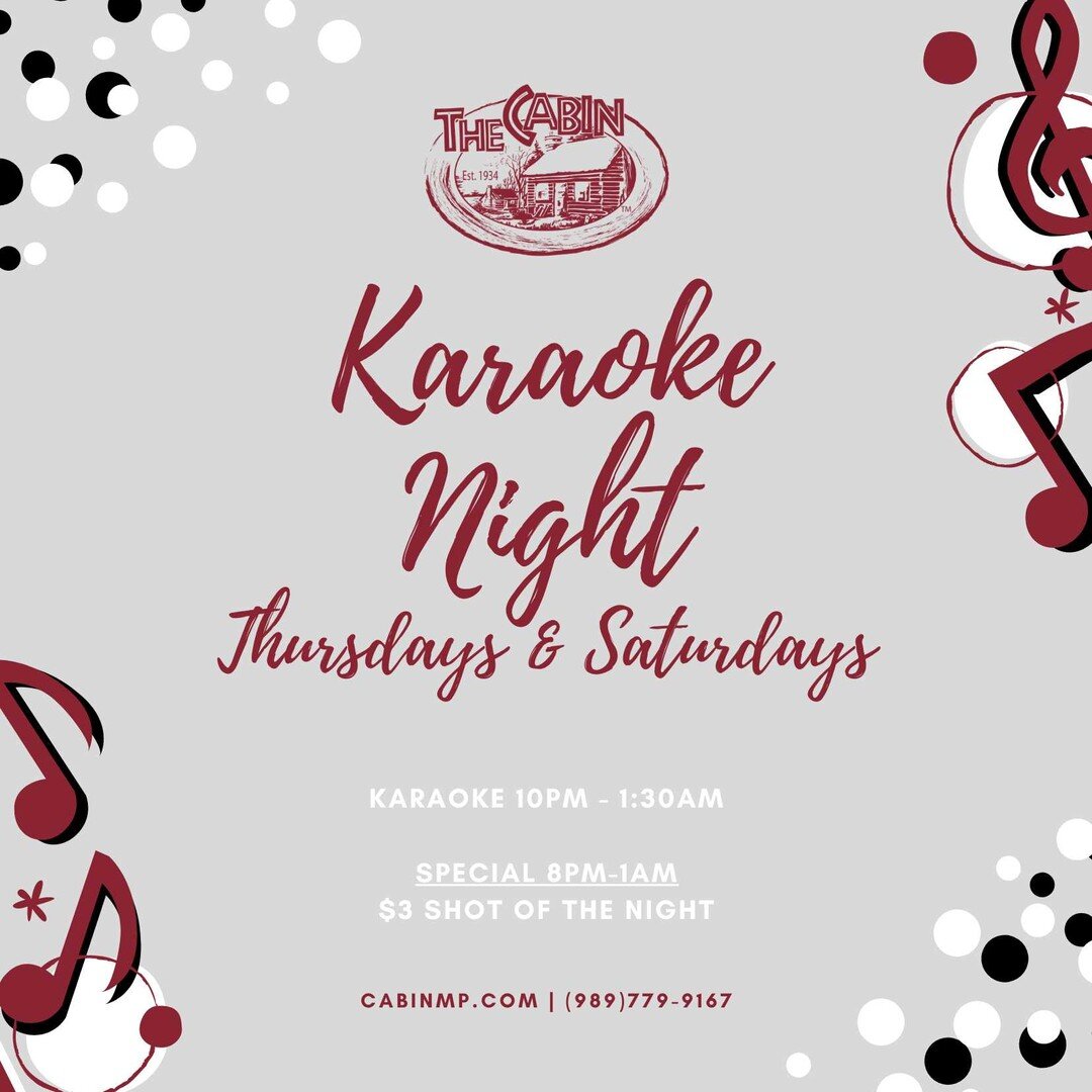 It's karaoke night! 10pm-1:30am 🎙🎶