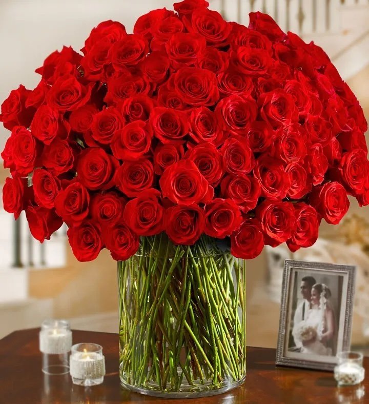 Red rose flower delivery Columbus Ohio Bluhen Florist