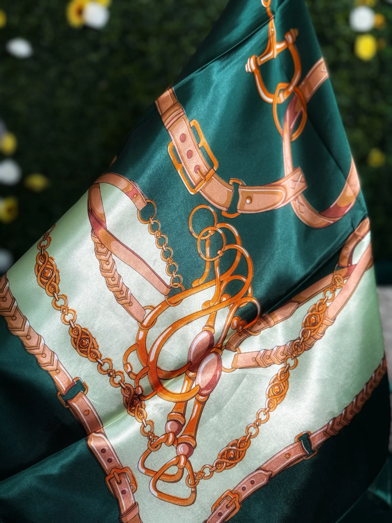 Silk Scarf: Green — Hair Glam By Kamishia