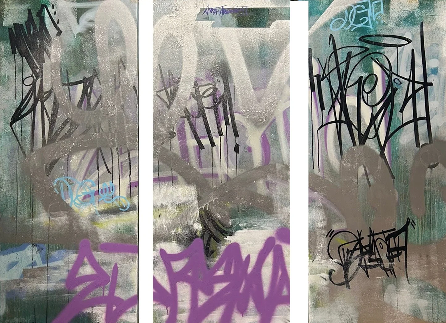 Detour I,II,III  48"x60" mixed media $4,896