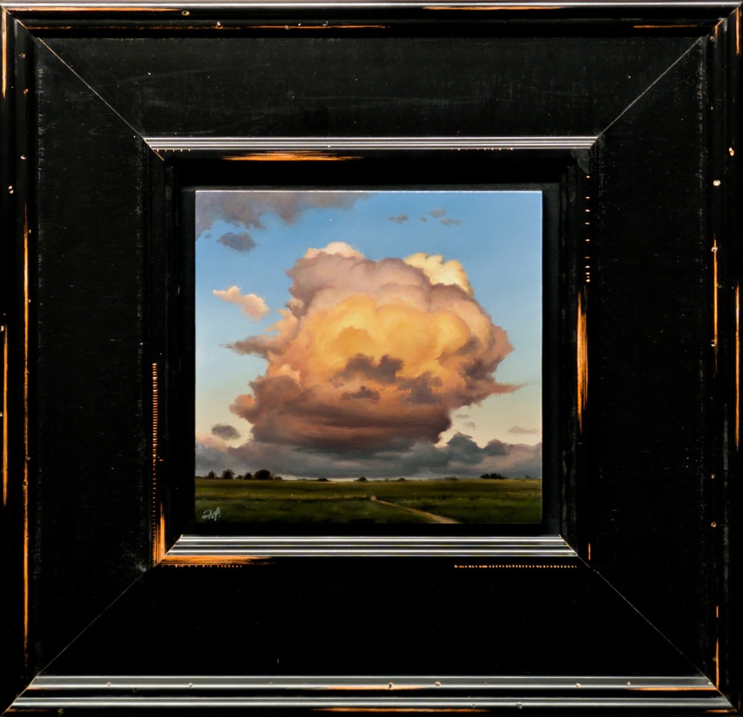 Sunset's Playground study 17"x17"  $900 Framed -SOLD