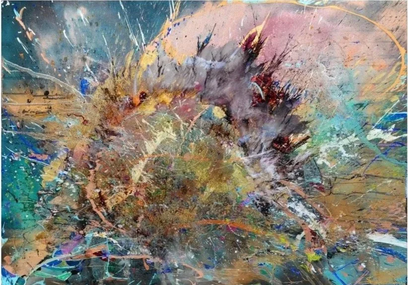 Sugar Hill 50x70'' Mixed Media on Acrylic Panel $12,000