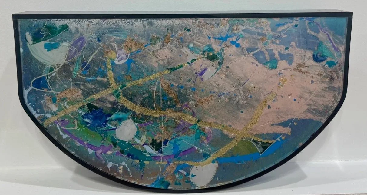Half Moon II 14x24.5'' Mixed Media Sculpture $2,500