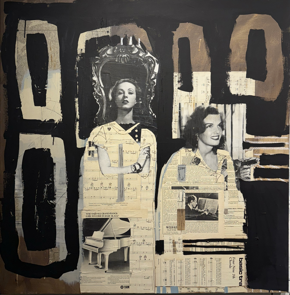 Fin 36x36'' Mixed Media on Canvas $2,250