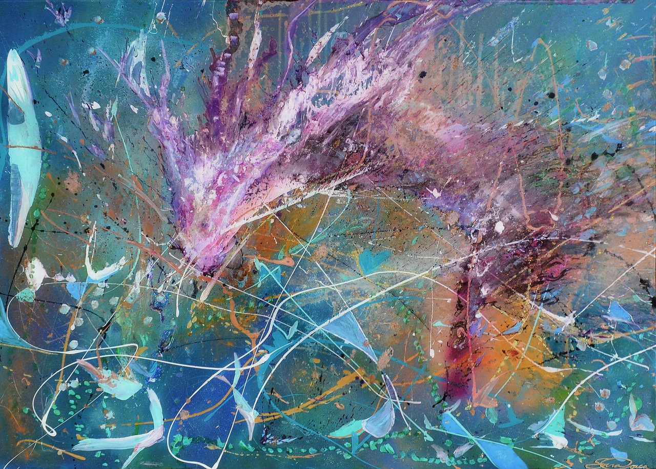 Star seed 50” x 70” Mixed Media on Acrylic Panel $12,000