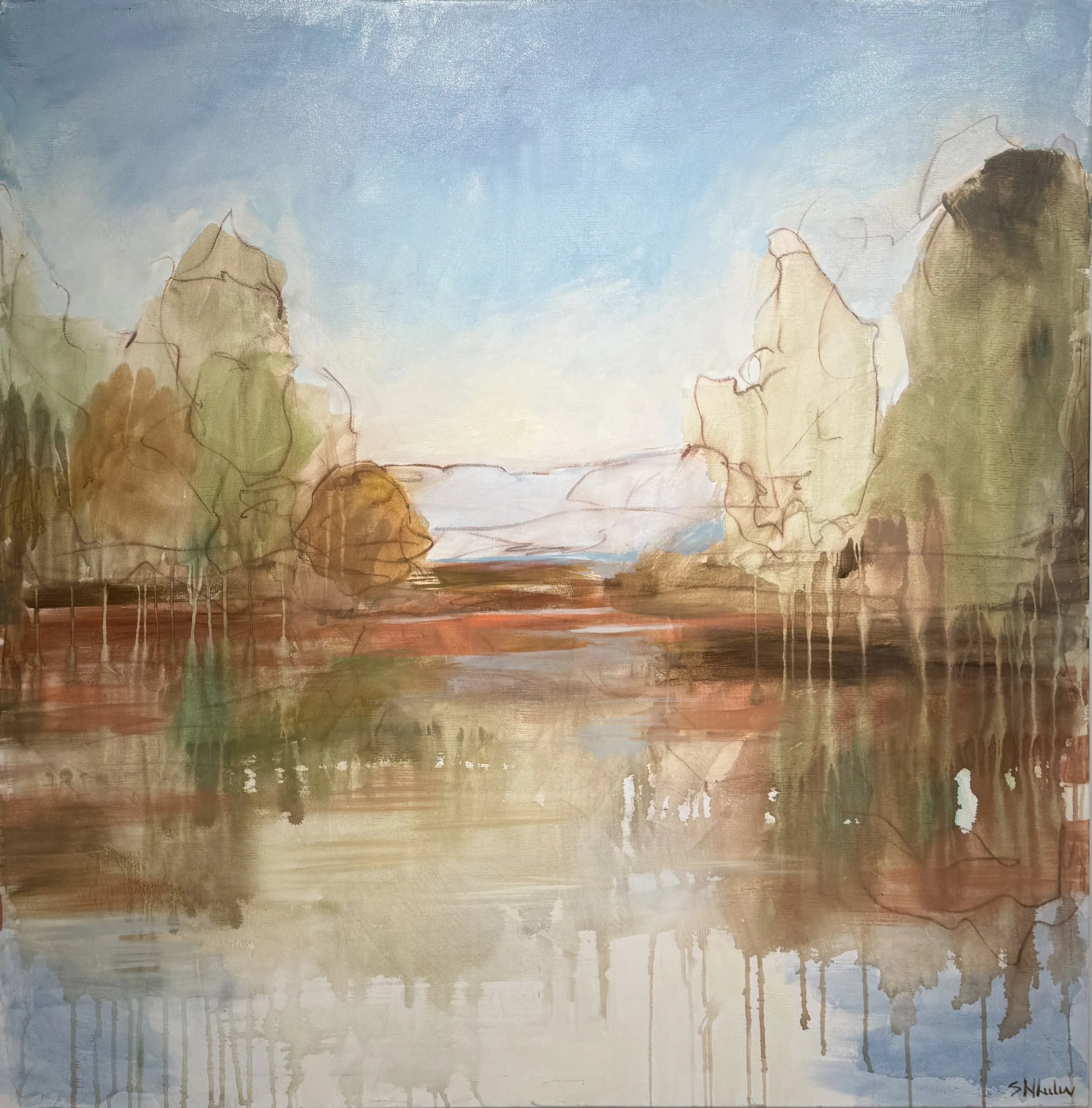 Melody Of Earth And Sky  48"x48" mixed media 6,500