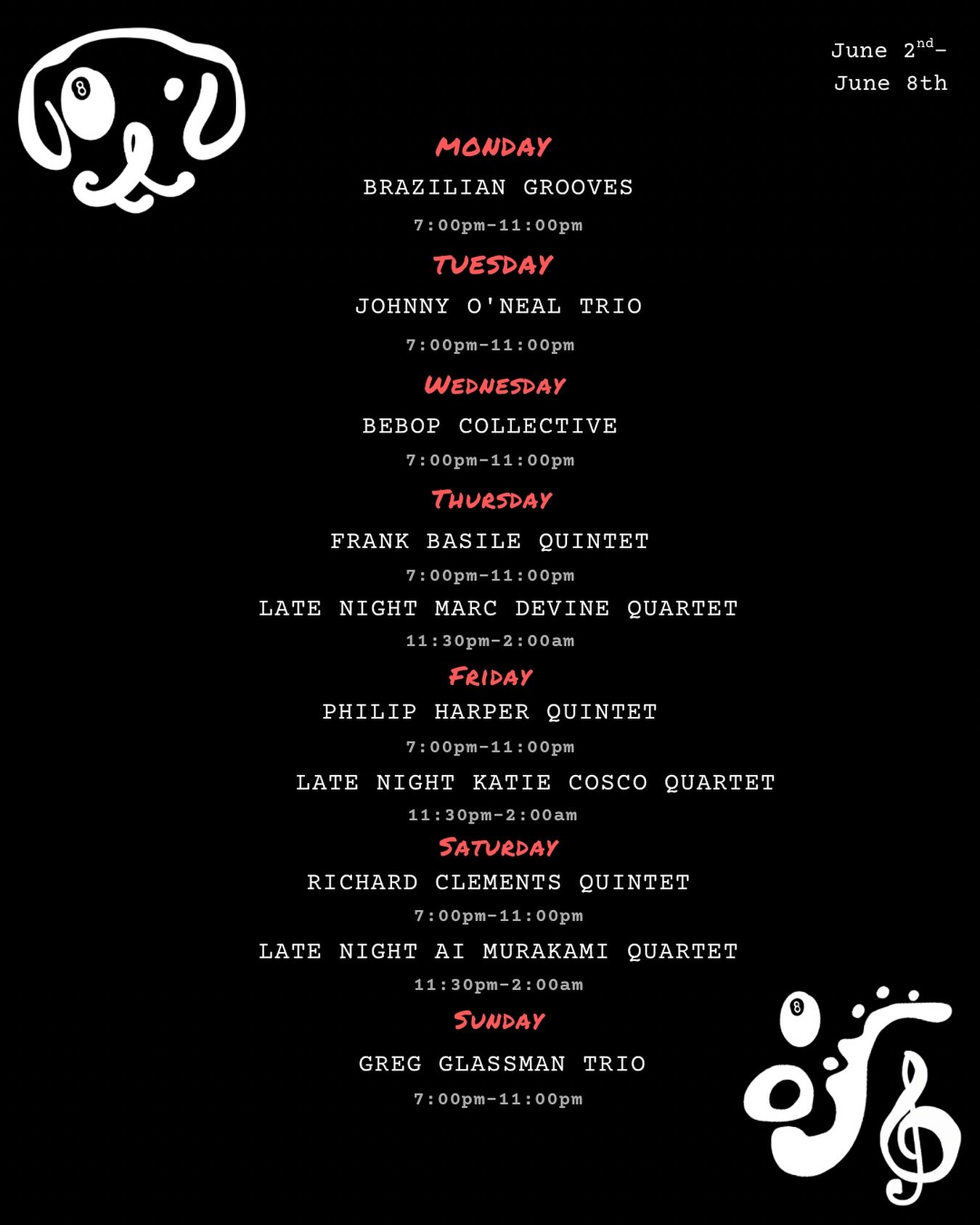 HAPPY JUNE! 

Join us for a stacked week of live jazz🎷

&bull;
&bull;
&bull;
#nyc #livejazz #livejazznyc #nycjazz #nycjazzscene #livemusic #livemusicnyc #westvillagenyc #westvillage #westvillage #nycnightlife #nycnights