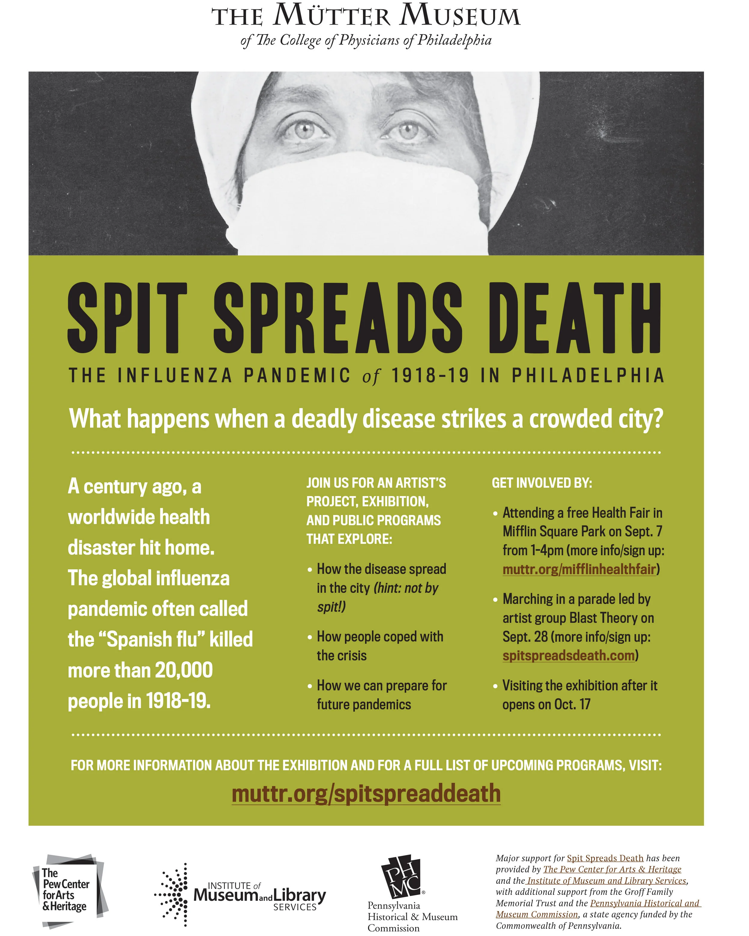 MÜTTER MUSEUM | Exhibition Spit Spreads Death, The Influenza Pandemic of 1918-1919