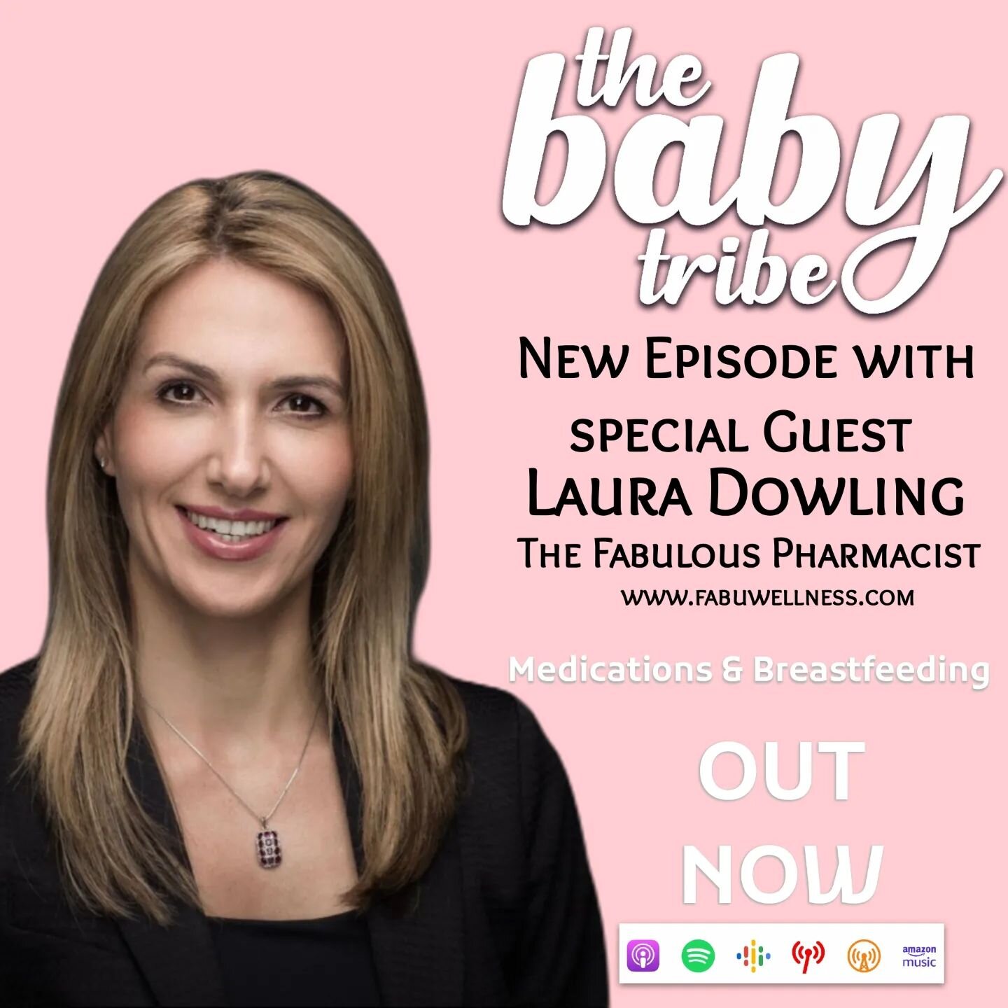 We are delighted to have @fabulouspharmacist Laura Dowling as a special guest on the Baby Tribe Podcast today. Laura is an inspiration and a wealth of knowledge. We discuss medications and Breastfeeding in addition to other parenting topics in today'