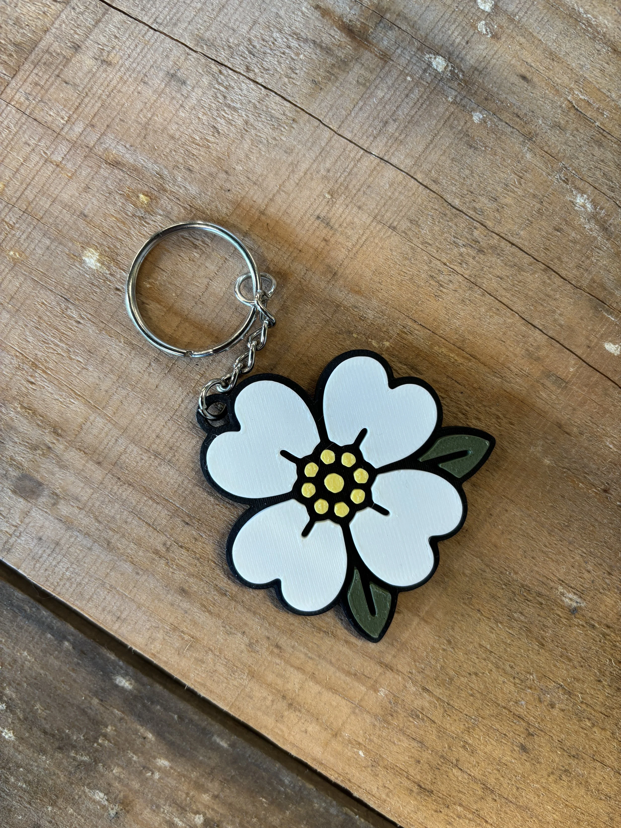 VA Dogwood Keychain