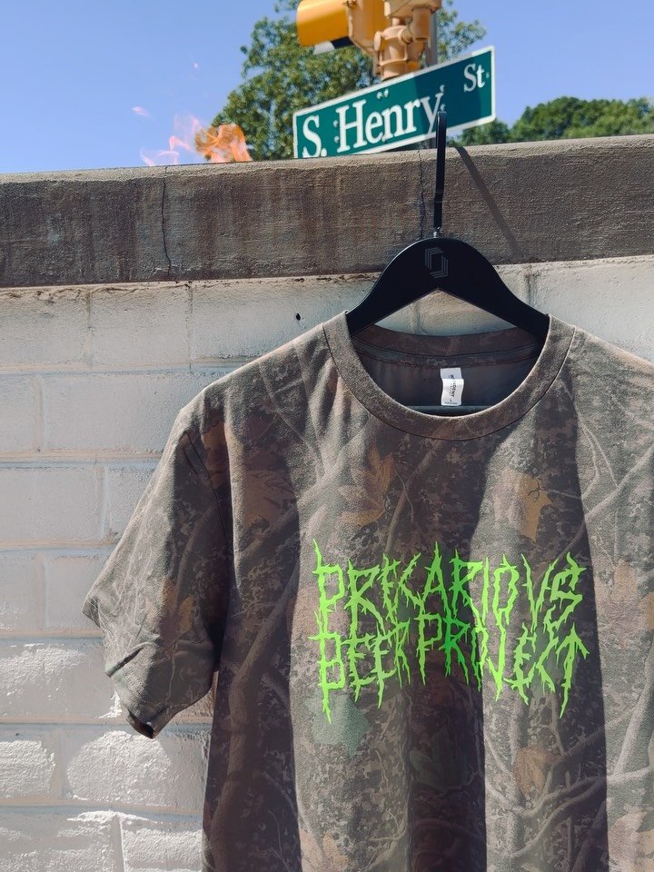 We printed some 🔥 new merch for our friends at Precarious last week! 

Like what you see? Stop by, grab a beer &amp; pick yours up.