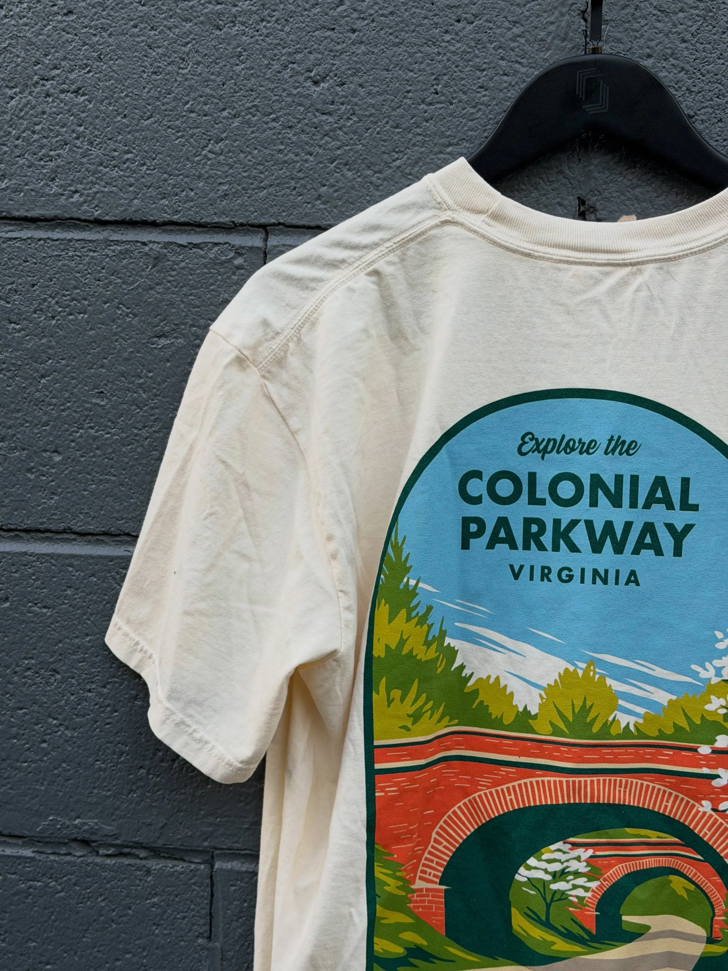 Our Colonial Parkway tees are back in stock, just in time for the Parkway&hellip;to still be closed. 

Grab yours &amp; manifest the Parkway reopening with us.