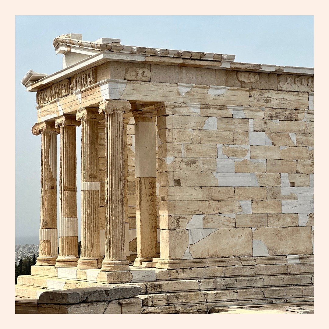 The temple of #Athena Nike, designed by the architect Kallikrates, was built between 426 and 421 BC on a bastion at the southwestern edge of the Acropolis. It replaced older temples whose remains are preserved inside the bastion.

The small Ionic tem