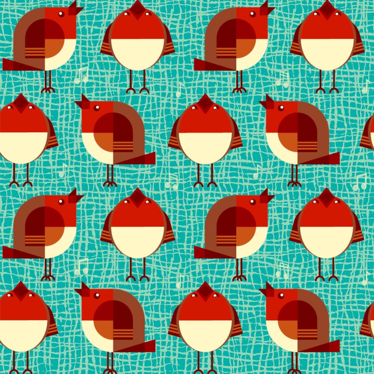 Inspired by our Mum, Robin, who we called Ruby, these cheerful MidMod style birds emerged over the holidays. Visit the link in my bio to see this and enjoy the many fabulous entries for this week&rsquo;s #spoonflower design challenge, Welcoming Walls