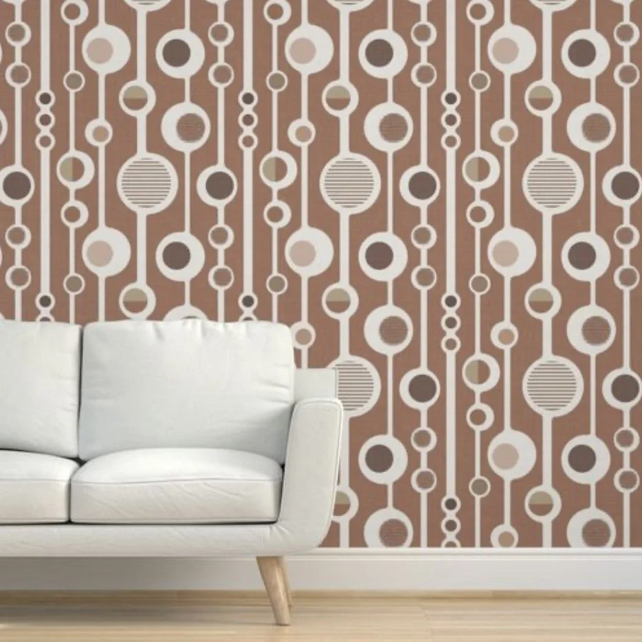 Wallpaper Mid Mod Mocha Mousse