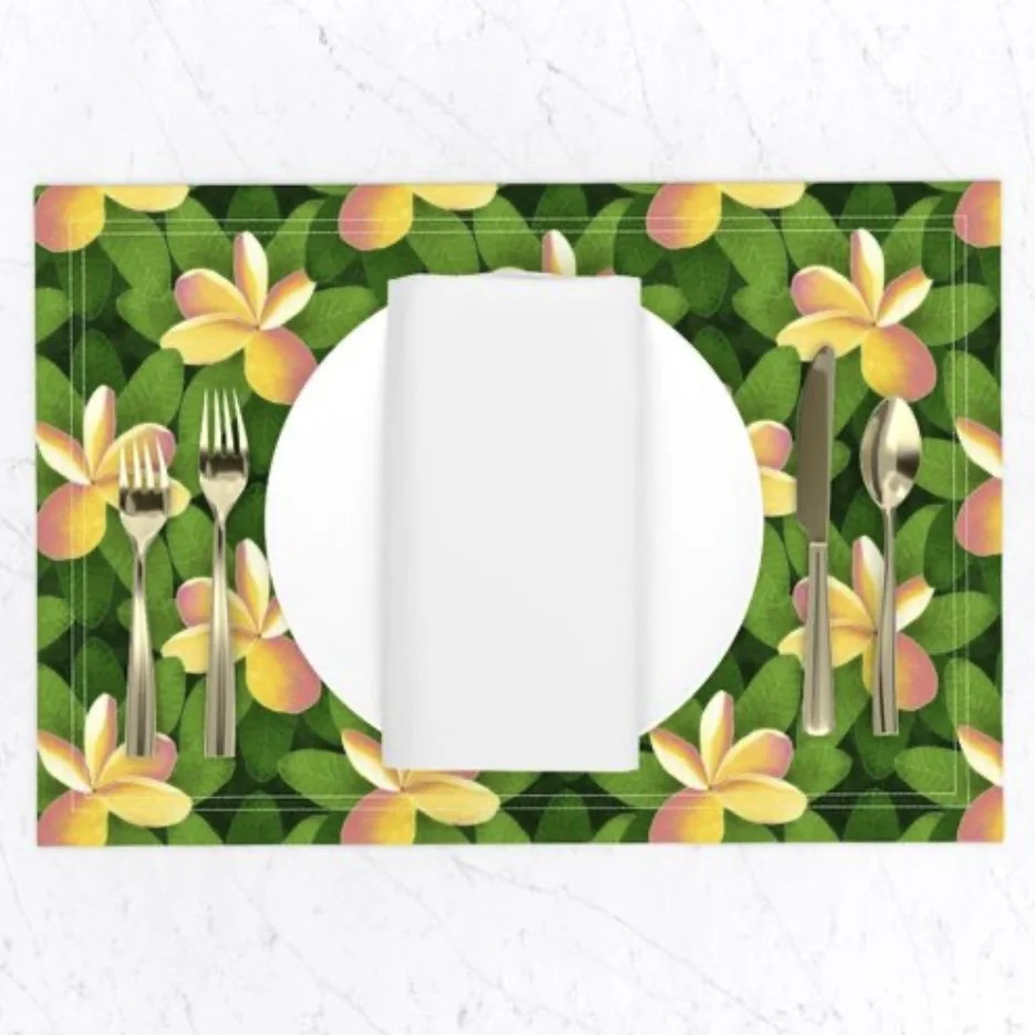 Rainbow Plumaria XS Placemats