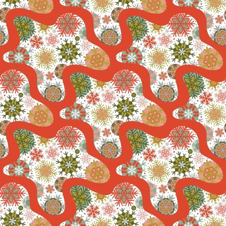 A whirling, dancing snowflake party in seven colorways. A grateful shout out to @rou.cou.cou for inspiring this happy pattern. Elvyra&rsquo;s designs are lovely, balanced, always colorful, and I love the mid-mod aesthetic.

I had so much fun this wee