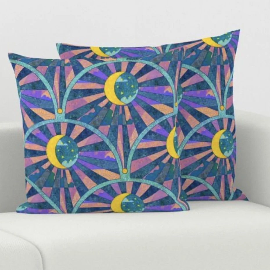 Celestial Deco Throw Pillow