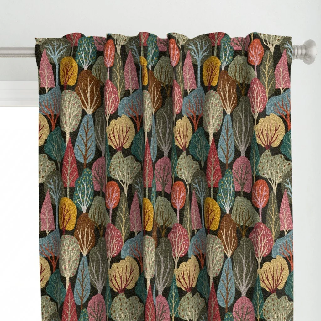Curlwood Storybook Forest Curtains