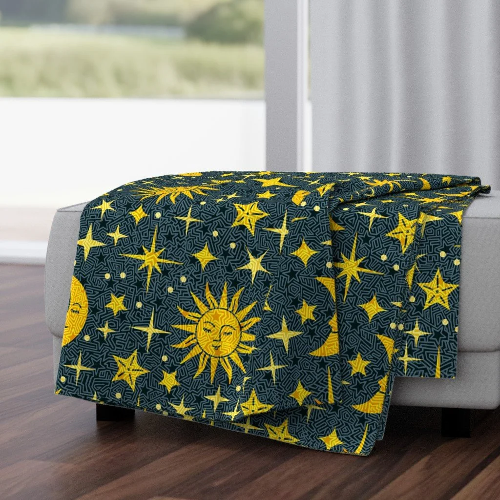 Celestial Storybook Sky Throw Blanket