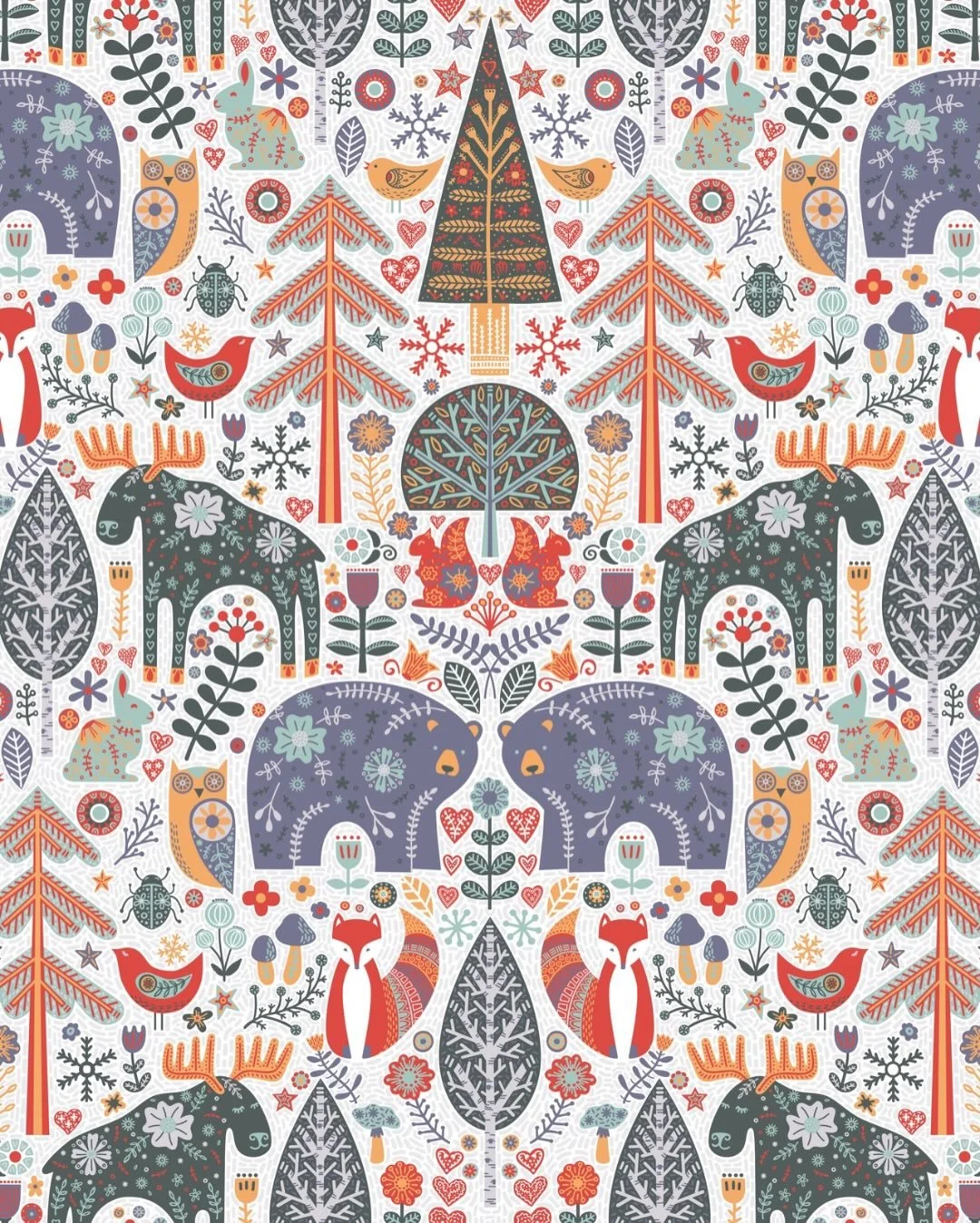 Boreal Forest Biome Mug 🌲🫎❄️

After being my bestselling pattern on @spoonflower, Boreal Forest Biome is finally making its way onto something you can hold in your hands every morning ☕🌲

This Scandinavian-inspired folk forest &mdash; filled with 