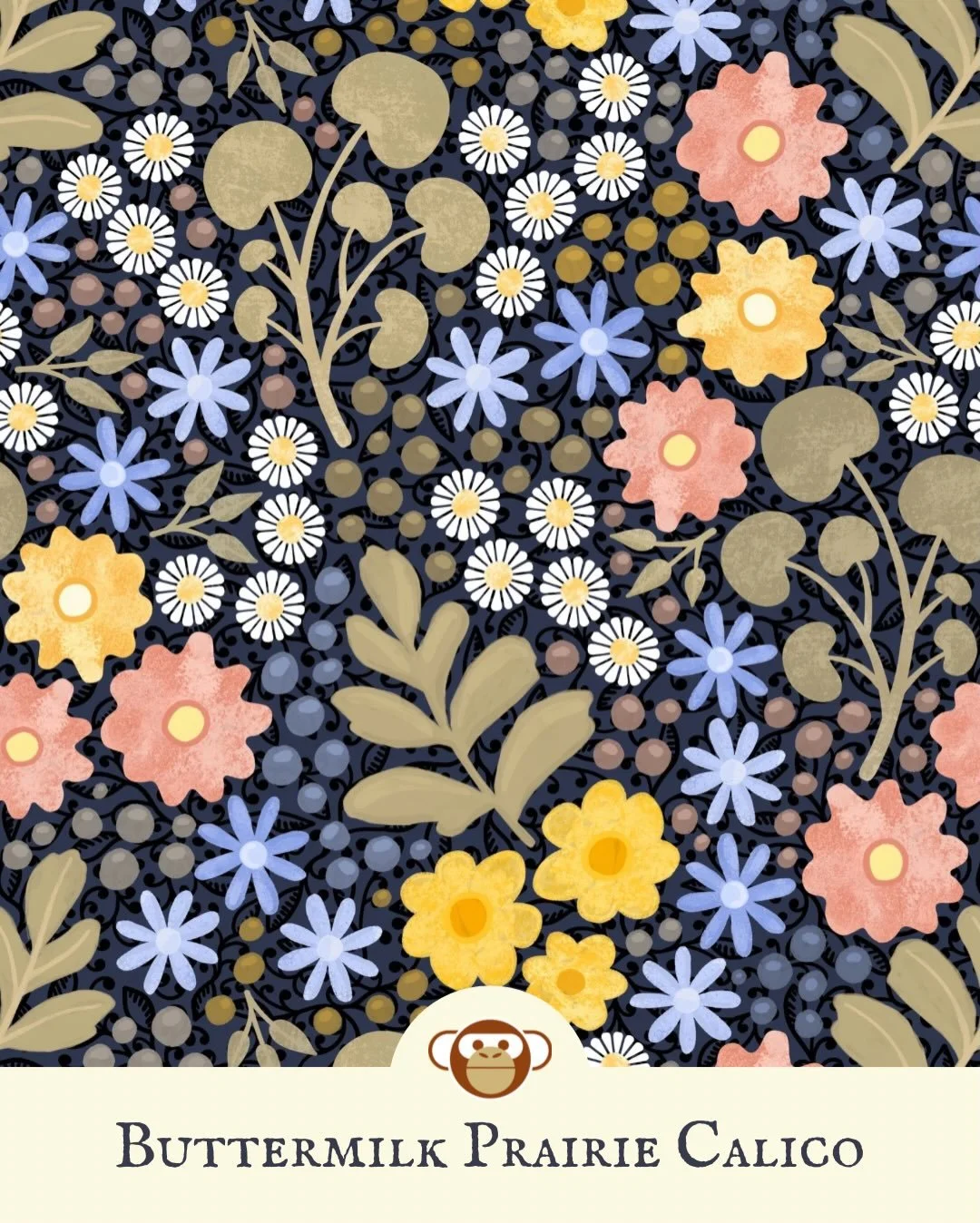 Buttermilk Prairie Calico started as a simple country retro prompt and turned into a whole little world of calicos, ginghams, ticking stripes, and folk florals. Inspired by flour sacks, heirloom quilts, and patterns that feel quietly timeless.

My en