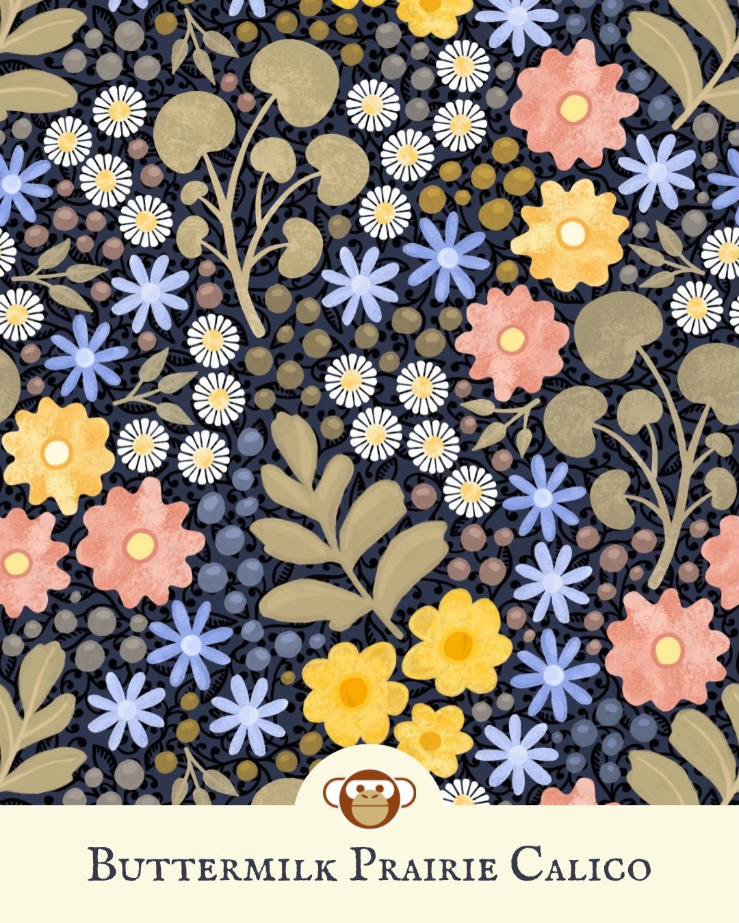 Buttermilk Prairie Calico started as a simple country retro prompt and turned into a whole little world of calicos, ginghams, ticking stripes, and folk florals. Inspired by flour sacks, heirloom quilts, and patterns that feel quietly timeless.

My en