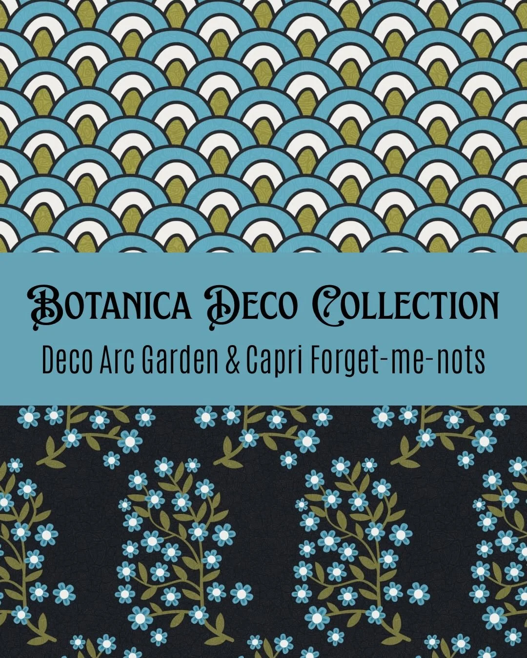 A study in contrast and harmony&mdash;where wildflower forms meet Art Deco geometry. These patterns grew out of the same visual language as Wildflower Botanica, pairing organic florals with architectural rhythm and period-inspired structure.

Shown t