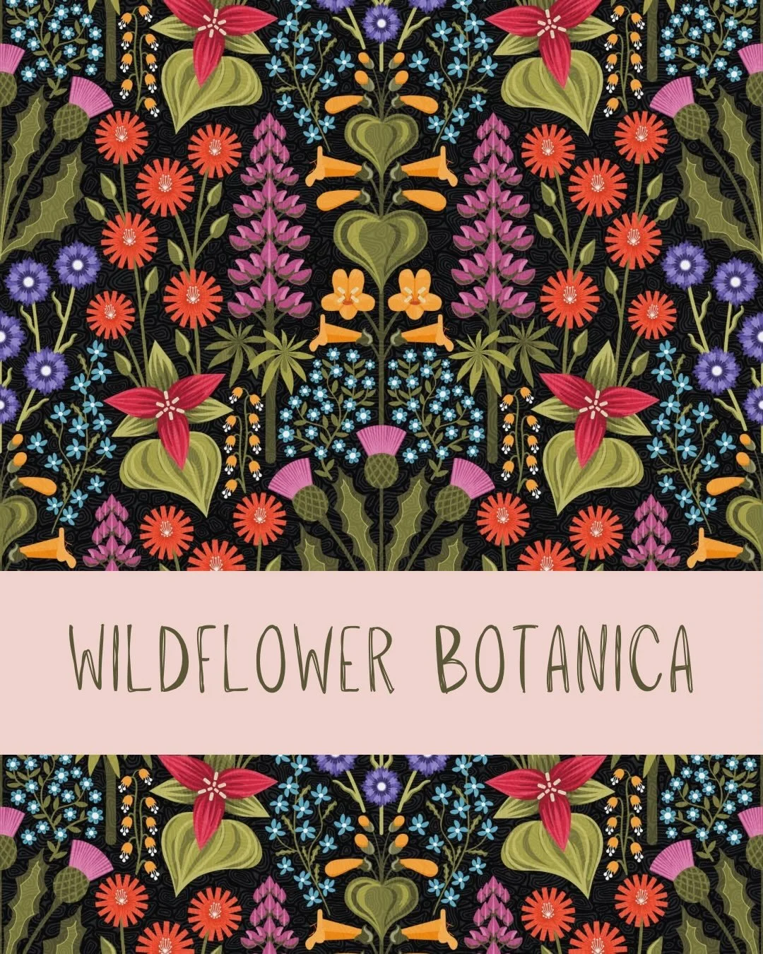 Wildflower Botanica 🌼

A layered garden inspired by vintage botanical plates, collected stems, and the quiet joy of noticing what grows wild. This pattern came together as a kind of collage&mdash;each bloom its own study, gathered into a single, imm