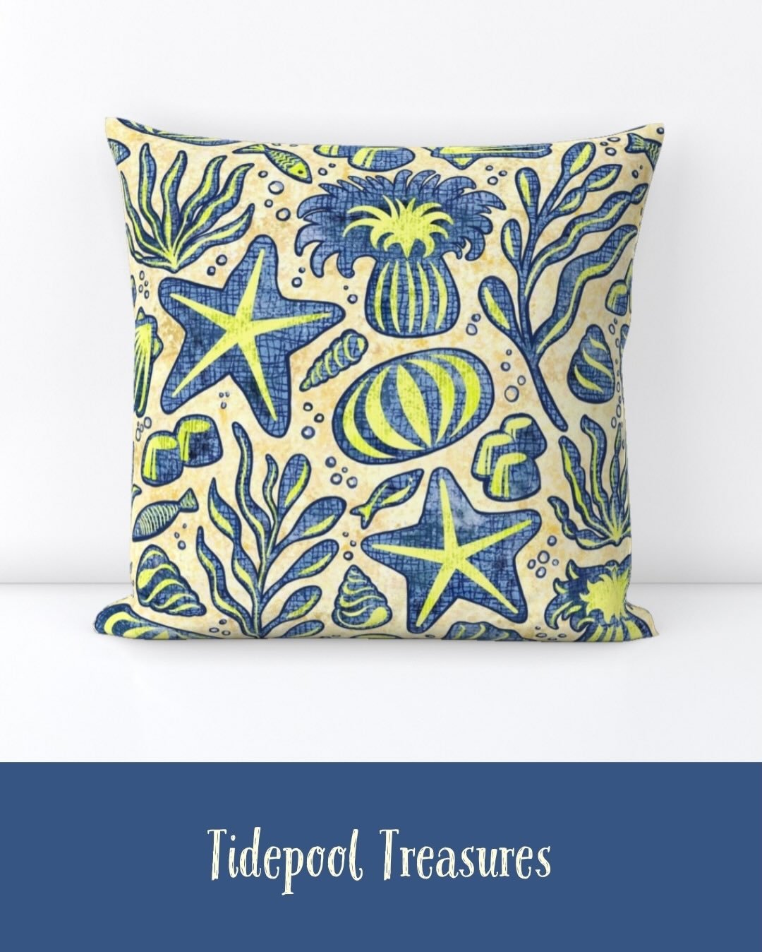 Just submitted to the latest @spoonflower challenge 🌊✨ 

Tidepool Treasures brings a boho twist to coastal life&mdash;sea stars, kelp, and shoreline finds in intricate hand-drawn detail.

#spoonflowerchallenge #surfacepatterndesign #coastalpattern #
